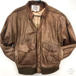 G-lll Global Identity Leather Bomber Jacket Small